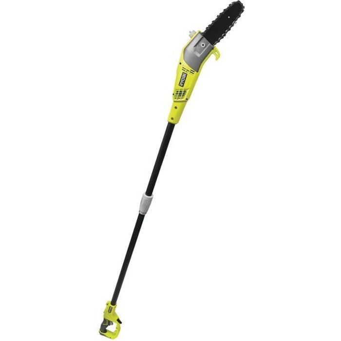 RYOBI - Élagueur sur perche 750 W - guide 25 cm incliné à 15° - 10 m/s - tube d'extension 90 cm fourni - RPP755E