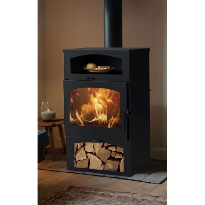 Poêle à bois - PANADERO - Bacalan Chauffe Plâts Ecodesign - 10,2 kw - Bûches 50 cm Poêle à bois - PANADERO - Bacalan Chauffe Plâts Ecodesign - 10,2 kw - Bûches 50 cm