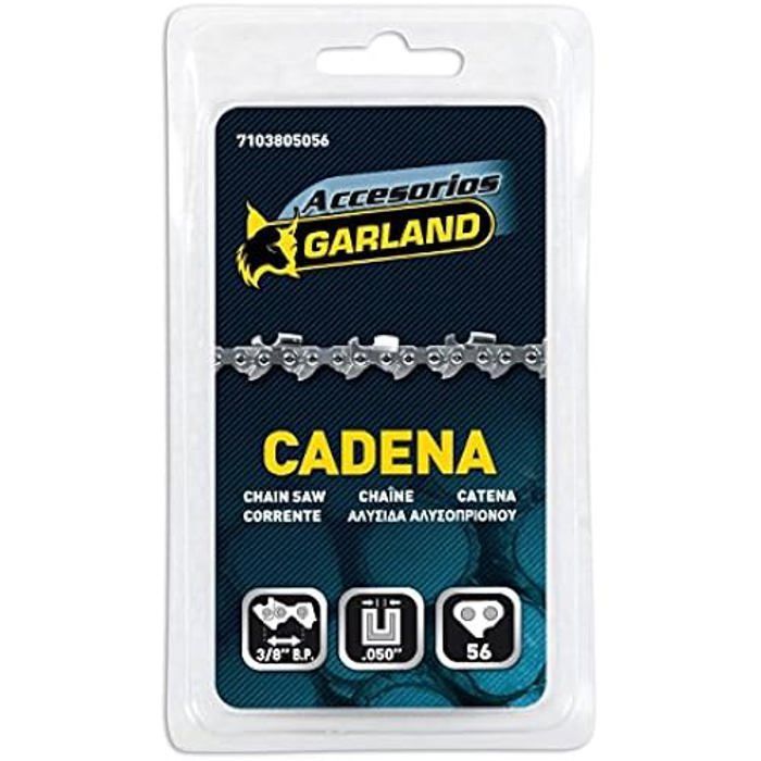 Chaîne - GARLAND - mac-7 - 56 maillons - 3/8" b.p. - 0.050" Chaîne - GARLAND - mac-7 - 56 maillons - 3/8" b.p. - 0.050"