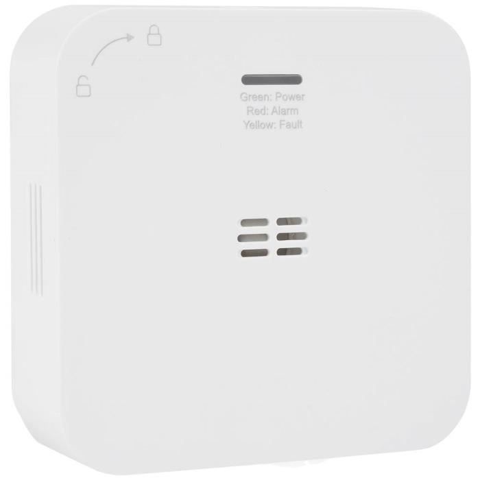 Détecteur de monoxyde de carbone Smartwares FGA-13800 avec commande via une application, blanc, mural, 85 db