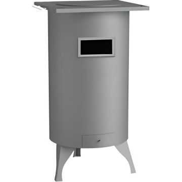 Poêle à bois en acier rond - FM Calefaccion - CH-7 - 8Kw - 66% - Gris