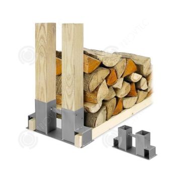 INN Range buche 34x16x10cm aides à l’empilage du bois de chauffage construisez vous-même votre range-bûches rack stockage abri de ja
