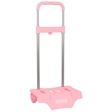 Chariot Porte-m. - Non spécifié - Modèle Rose - Polypropylène résistant - Roues silencieuses - Poignée amovible