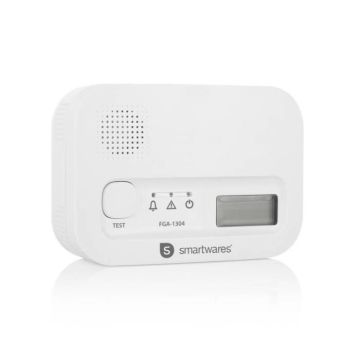 Détecteur de monoxyde de carbone - SMARTWARES - FGA-13041 - Alarme 85 dB - Batterie 3 ans - Mural