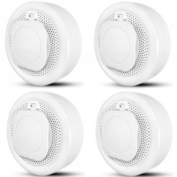 Capteur de fumée intelligent Zigbee - MOES - Matériau ignifuge - Notifications smartphone - Alarme sonore