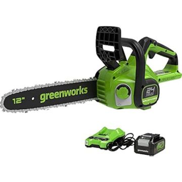 Tronçonneuse - GREENWORKS - GD24CS30K4 - Batterie 24V - Moteur Sans Balais - 30 cm