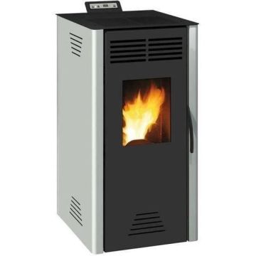 Poêle à granulés INVICTA Adrano - 7,3 kW - Rendement 88,7% - Gris