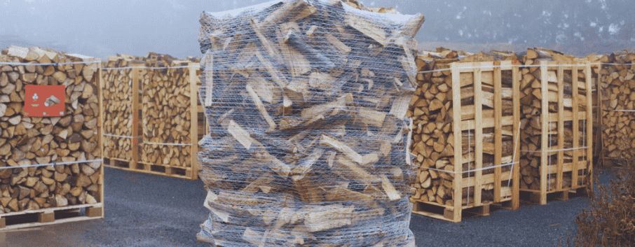Bois bûche conditionné sur palette